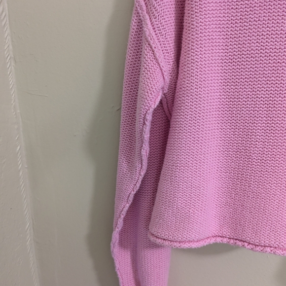 Cotton Candy LA Cropped Bubble Gum Pink Sweater - Picture 5 of 6